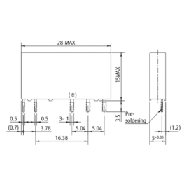 Relej 12VDC 6A 1xU 847R FTR-LYCA012Y 