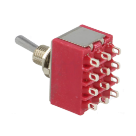 Prekidač KIP ON-OFF-ON 4P3T 3x4pin 125VAC 5A
