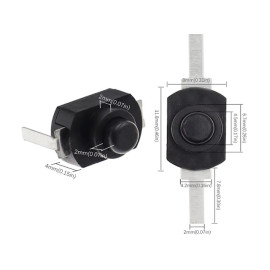 Prekidač potisni ON-OFF 30V 1A; 12x8mm crni