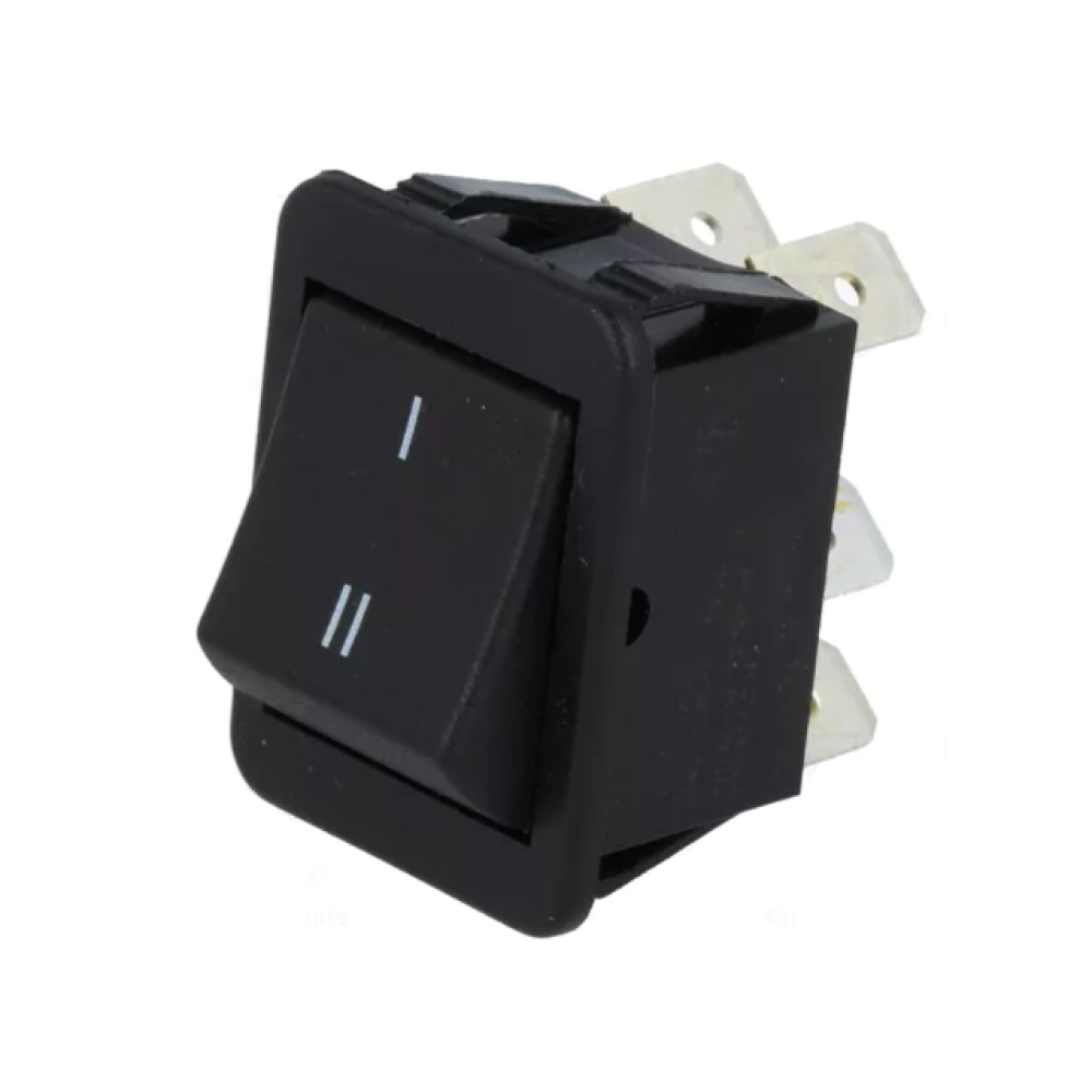Prekidač vaga ON-OFF 2x3pin 16A 230VAC crni označe