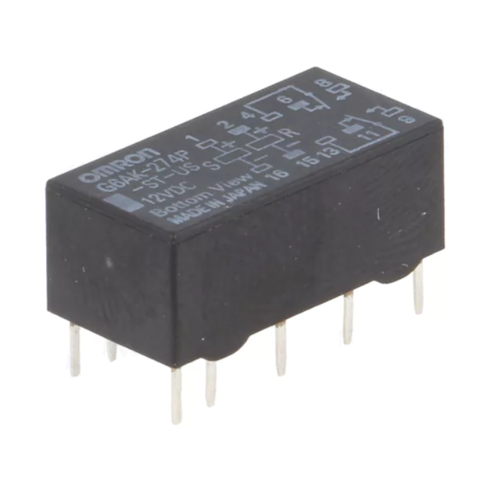 Relej 12VDC 2A 2xU 800R G6AK-274P-ST-US 12V Omron
