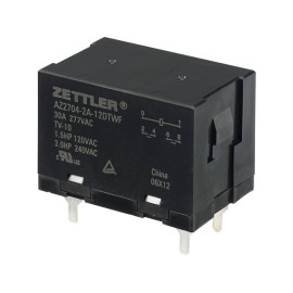Relej 12VDC 30A 2xU 75R AZ2704-2A-12DTW Zettler