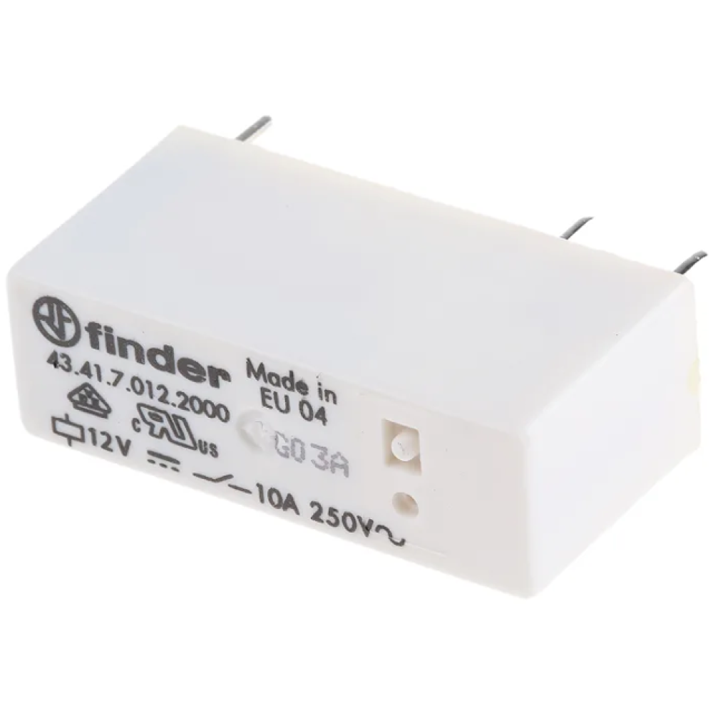 Relej 12VDC 10A 1xU 580R Finder 43.41.7.012.4000