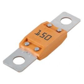 Osigurač auto MEGAVAL 150A 32VDC 68,6mm M8 naranč.