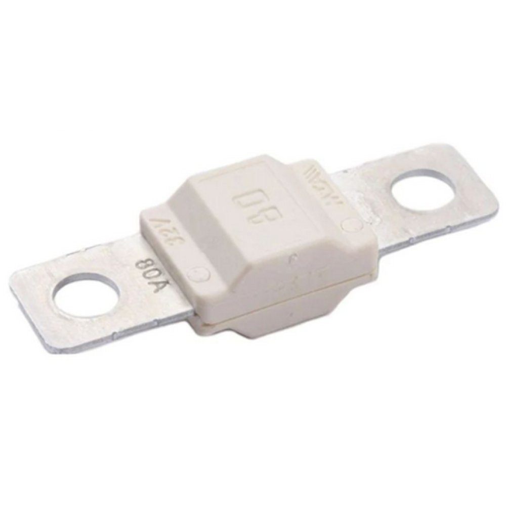 Osigurač auto MIDIVAL 80A 32VDC 40mm M5 bijeli