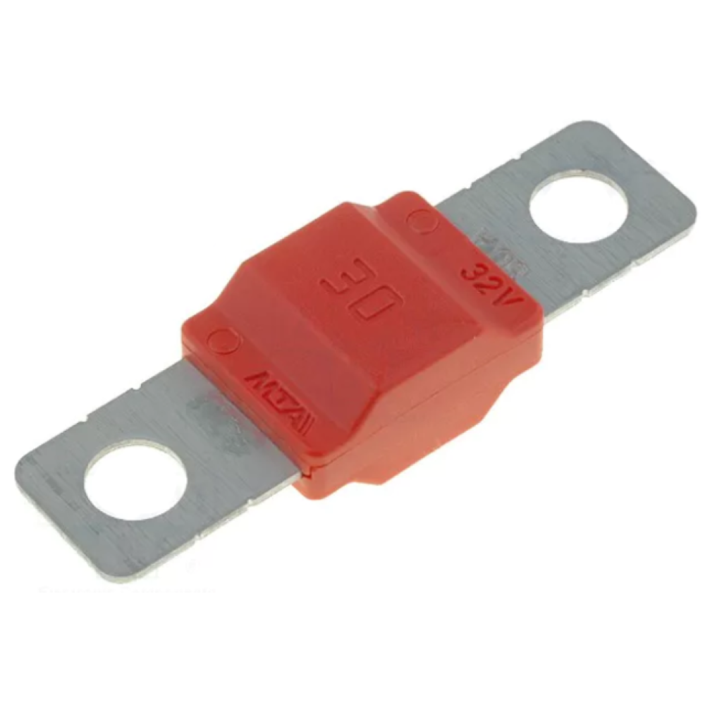 Osigurač auto MIDIVAL 30A 32VDC 40mm M5 crveni