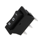 Taster vaga (ON)-OFF-(ON) 1x3pin 250VAC 10A crni