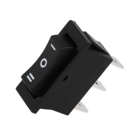 Taster vaga (ON)-OFF-(ON) 1x3pin 250VAC 10A crni