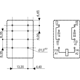 Relej 24VDC 12A 2xU 777R PT270024 Schrack