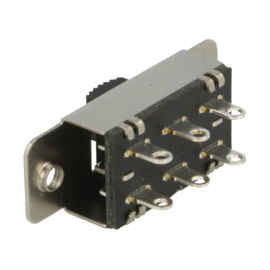 Prekidač klizni ON-ON 2x3pin 1A 24VDC za šasiju