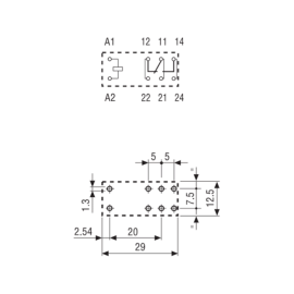 Relej 24VDC 16A 1xU 1440R Finder, 41.61.9.024.0010