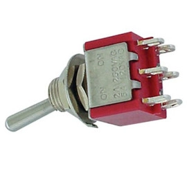 Taster KIP 120VAC/28VDC 5A ON-OF(ON) 2x3pin