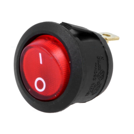 Prekidač vaga ON-OFF 1x3pin 10A 230V s tinj. crven