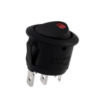 Prekidač vaga OFF-ON 230V 10A okrug. s tinj. crven