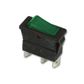 Prekidač vaga ON-OFF 1x3pin 16A 230V s tinj. zelen