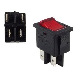 Prekidač vaga ON-OFF 2x2pin 10A 230V s tinj. crven