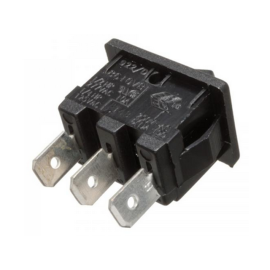 Prekidač vaga ON-ON 1x3pin 230VAC 10A 21x15mm crni