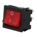 Prekidač vaga ON-OFF 2x2pin 10A 250V crveni s tinj