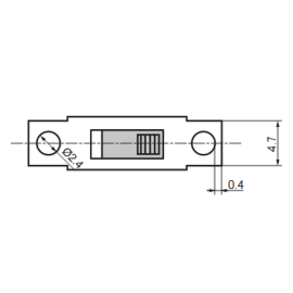 Prekidač klizni ON-OFF 1x3pin 0,1A 150V za šasiju