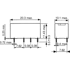 Relej 24V 2xU 3A/250V 2880R AXICOM D2N24-2880