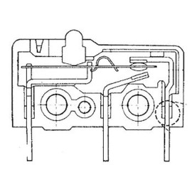 Prekidač mikro 3A 230VAC s polugom 33mm