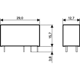 Relej 48VDC 8A 2xU RM5 7-1393243-0 TE Connectivity