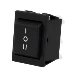 Taster vaga ON-OFF-ON 2x3pin 250V 16A; Bulgin