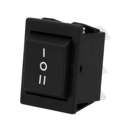 Taster vaga ON-OFF-ON 2x3pin 250V 16A; Bulgin