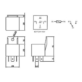 Relej auto 24VDC / 30-40A