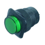 Taster potisni 0-(1) 250V 1,5A LED zeleni