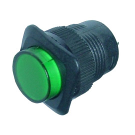 Taster potisni 0-(1) 250V 1,5A LED zeleni