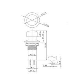 Prekidač potisni ON-OFF 125V 3A crni