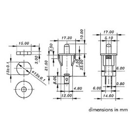 Taster otvoreni NO potisni 250V 1A 0-(1) - - - -