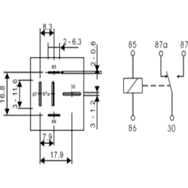 Relej auto 24VDC / 70-80A