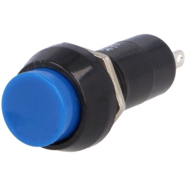 Taster potisni 250V 1A plavi NO okrugli