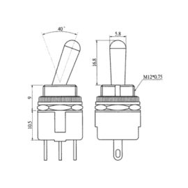 Prekidač KIP ON-ON 1x3pin TSR 230VAC 3A