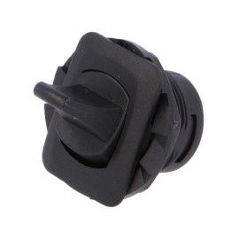 Prekidač KIP ON-ON 1x3pin (2x) 250VAC 6A crni