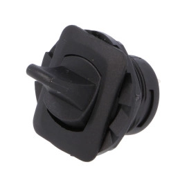 Prekidač KIP ON-ON 1x3pin (2x) 250VAC 6A crni