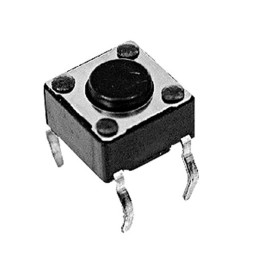 Taster print ležeći 6x6x4,3mm 12V 50mA 1,6N