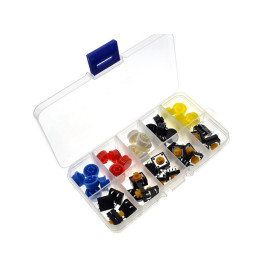 Set tastera za pločicu 12x12x7,3mm + kapice; 25kom