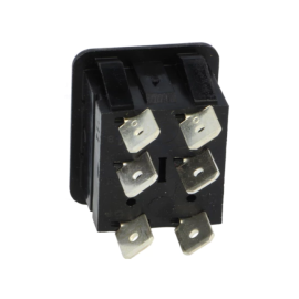 Taster vaga ON-(ON) 2x3pin 250V 16A crni; Bulgin