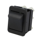 Taster vaga ON-(ON) 2x3pin 250V 16A crni; Bulgin