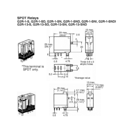 Relej 24VDC 10A 1xU 1,1K Omron G2R-1-SND-24DC