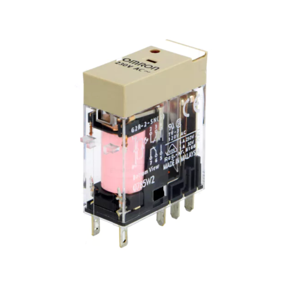 Relej 230VAC 5A 2xU 22K G2R-2-SN 230VAC Omron