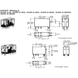 Relej 230VAC 5A 2xU 22K G2R-2-SN 230VAC Omron