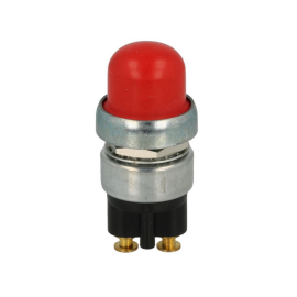 Taster potisni 12VDC 60A crveni NO okrugli IP40