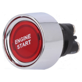 Taster potisni 12VDC 50A ENGINE START; LED crveni
