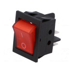 Prekidač vaga ON-OFF 2x2pin 15A 230V crven s tinj.