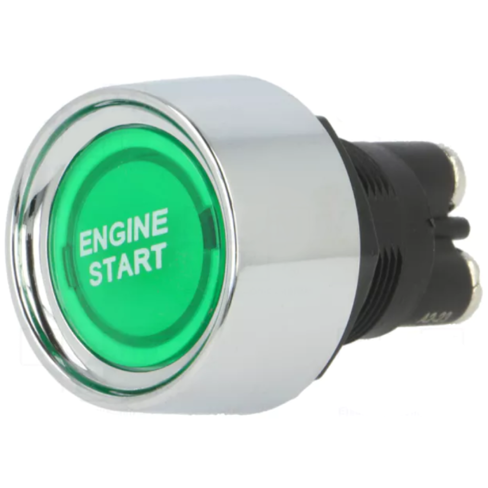Taster potisni 12VDC 50A ENGINE START; LED zeleni