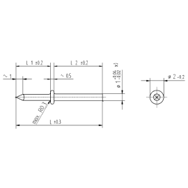 Lemni štapić 1x10mm; poniklovan